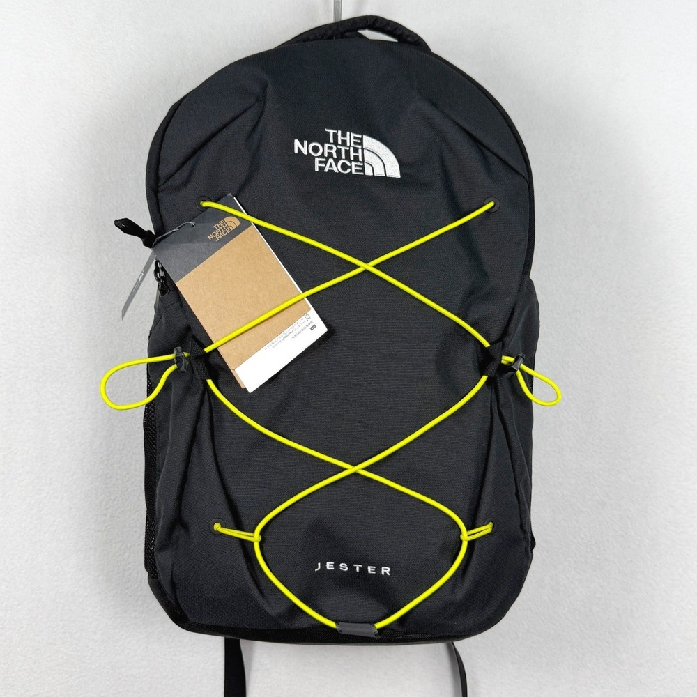 The North Face Jester Backpack 28L Black/Yellow NF0A3VXF 15 Inch Laptop Bag NEW